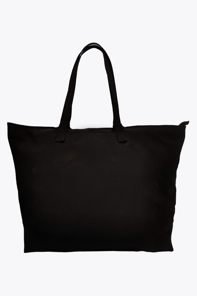 The Free Gift Urban Slate Waterproof bag is a plain black tote with two handles, shown against a white background. Made from waterproof fabric, it features a simple design for smart organization.
